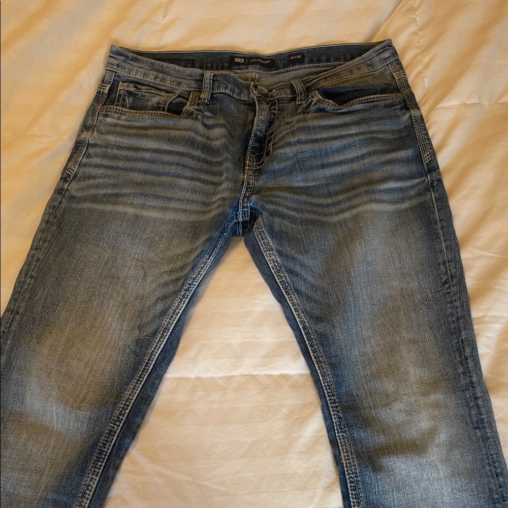 BKE Men's Faded Blue Slim Jeans